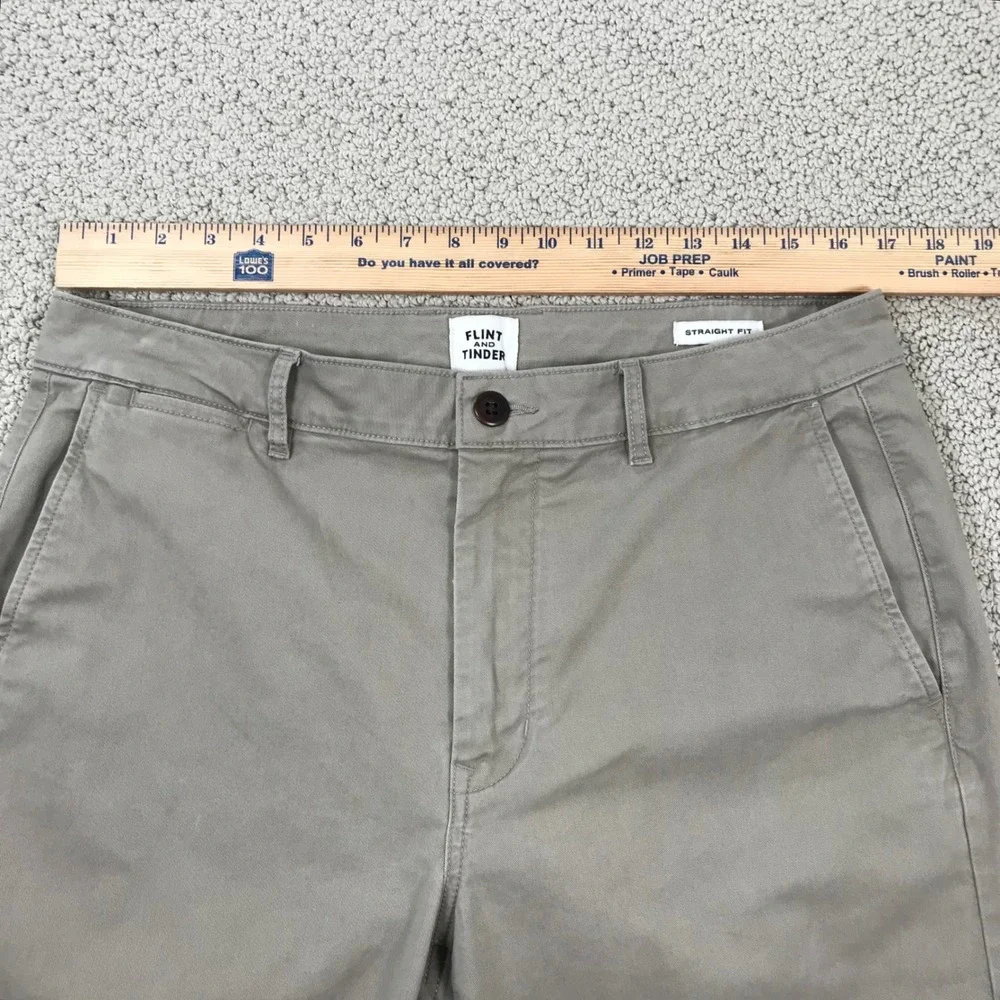 Flint and Tinder 365 Pant Straight Fit khaki brown Chinos Mens 33x32